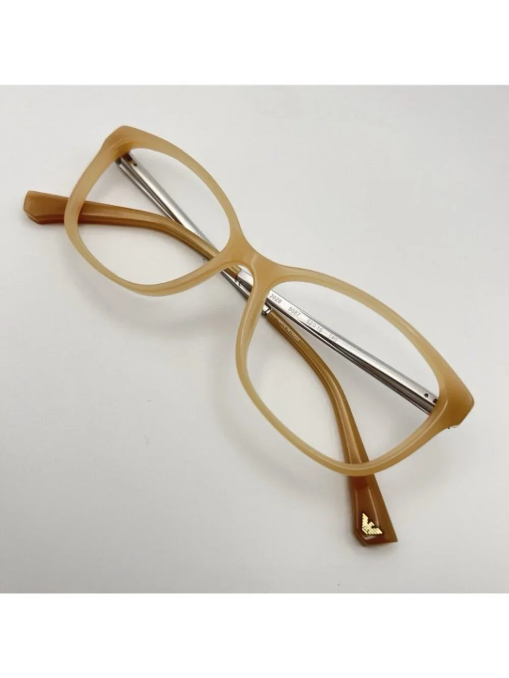 Emporio Armani EA 3026 5087 Eyeglass Sunglass Frames Pearl Peach Beige 52-15-140